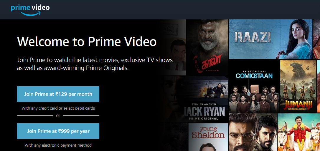 Amazon Prime Video Plan