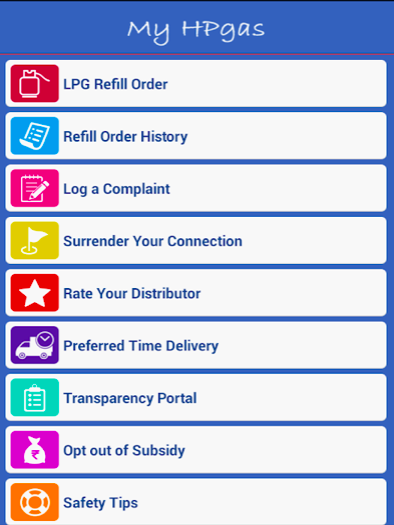 HP Gas Booking Status Mobile App
